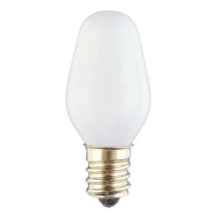 Night Light, 4 Watt White Incandescent Bulb, 4 Bulbs Per Package