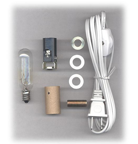 Lighting Kit - 15 Watt Tubular Bulb - 6 Foot White Cord