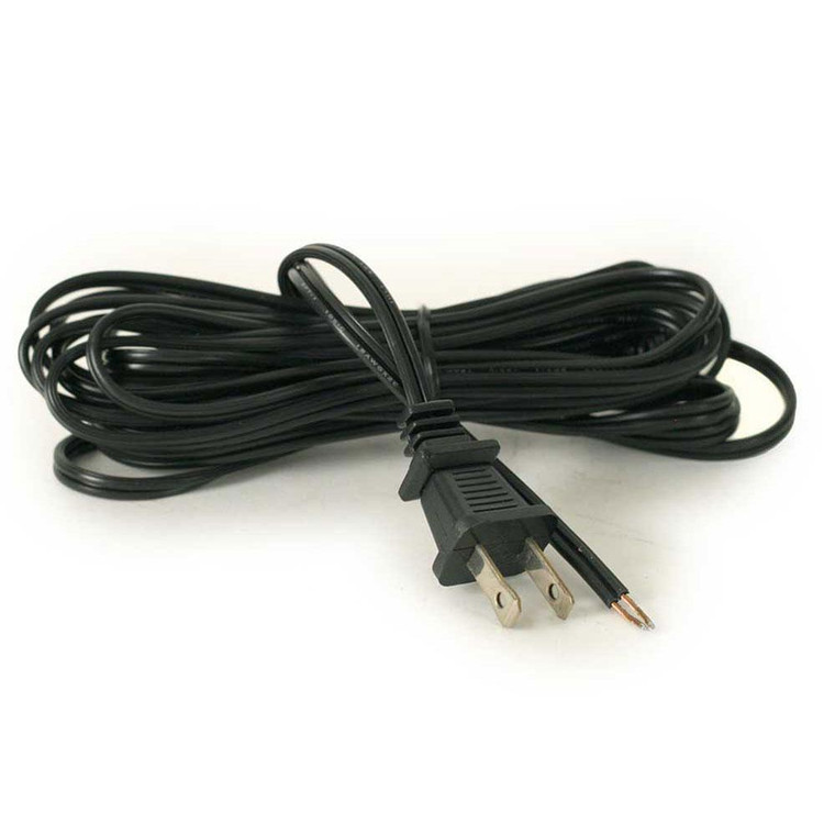 15' Black Lamp Cord W/O Switch