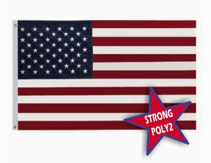 US American Flag - Polyester w/ Grommets - USA Made