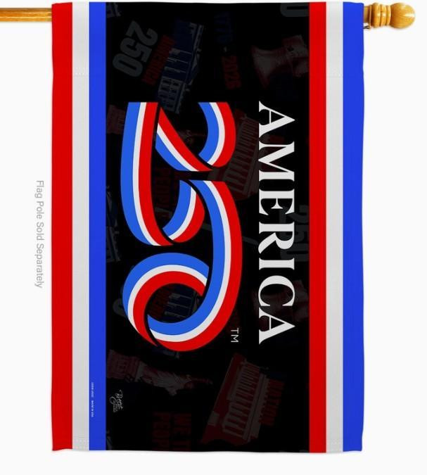 America 250 Horizontal Stripes House Flag - Two Group Flag Co.