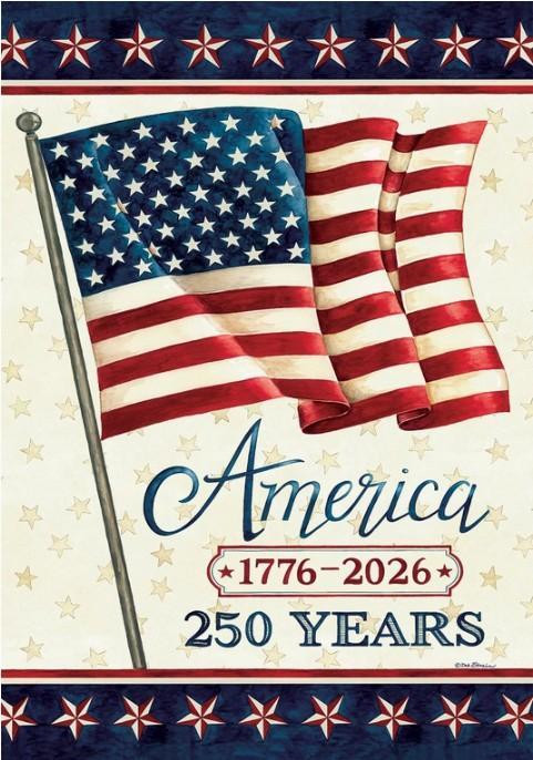 America 250 Flag and Stars House Flag - Custom Decor