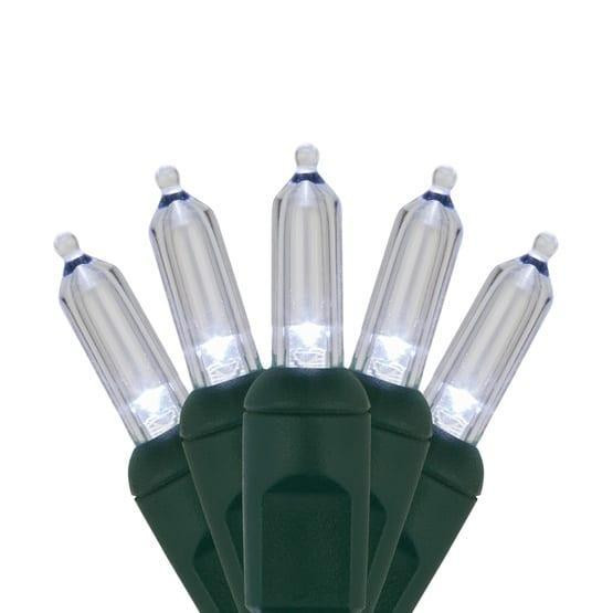 100 LED Mini Cool White, Green Cord - Allyson's Choice