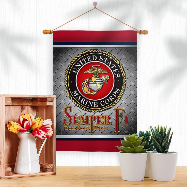 Semper Fi Us Marine Garden Flag - Two Group Flag Co.