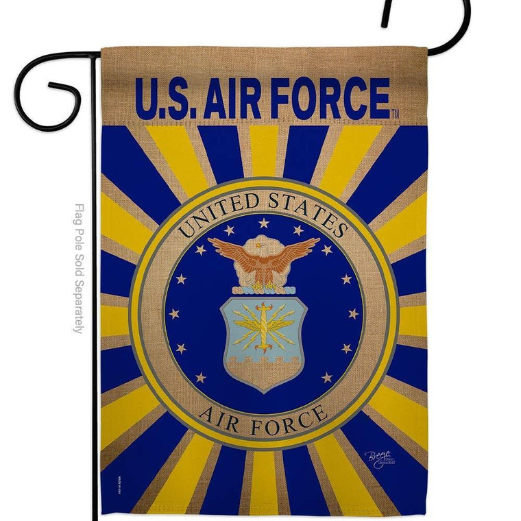 Air Force Burst Background Garden Flag - Two Group Flag Co.