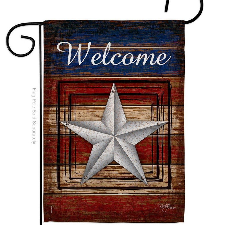 Welcome Vintage Star Garden Flag - Two Group Flag Co.
