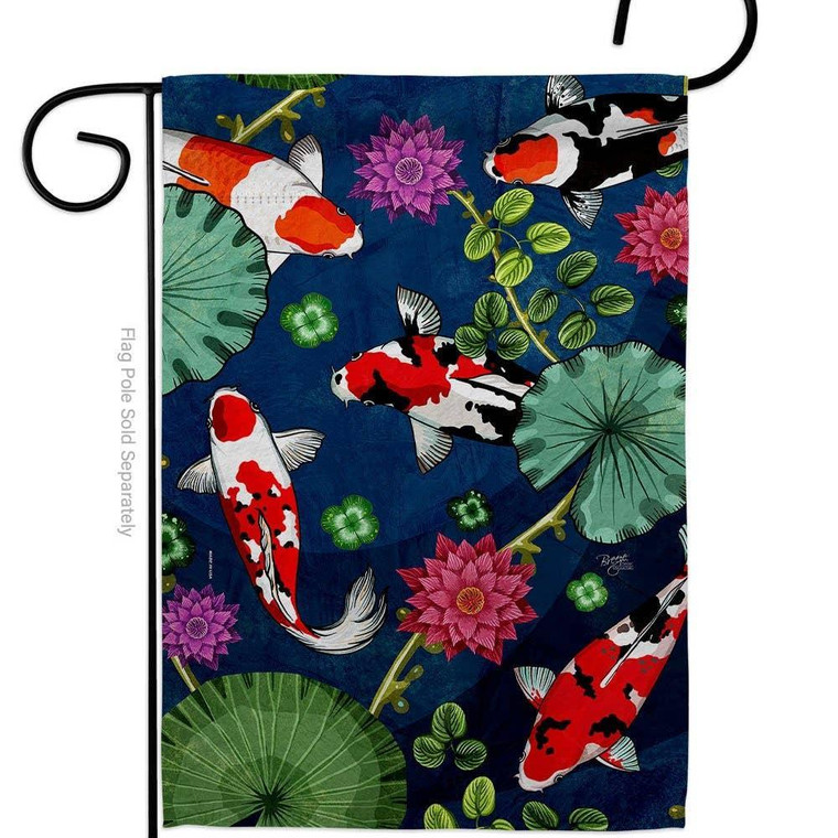 Koi Pond Lily Pads Garden Flag - Two Group Flag Co.