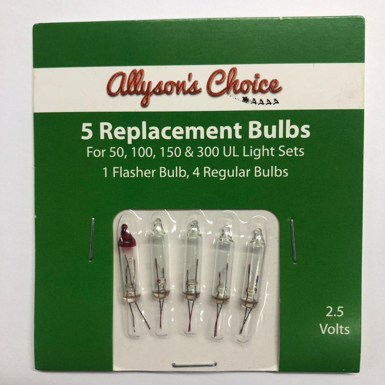 Clear 2.5V Mini Bulbs - w/ Flasher