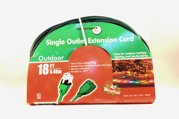 Outdoor Extension Cord - 18' Green