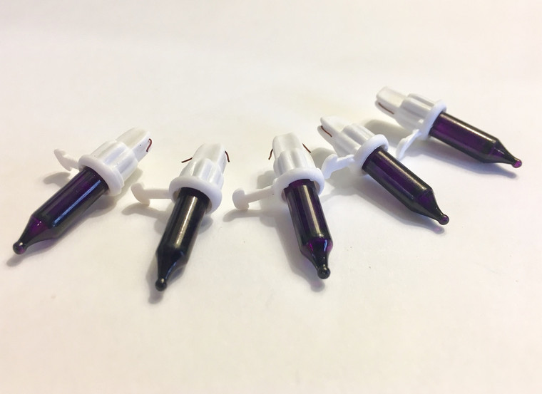 Purple 2.5V Mini Bulbs- 200 Pack WHITE HUSKS