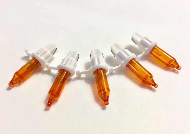 Amber 2.5V Mini Bulbs- 200 Pack WHITE HUSKS