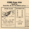 1938 Ford Eight Tune-up Chart, 60