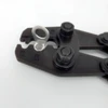6 AWG ring terminal in the jaws of HS22 Heavy Gauge Crimp Tool maximum 2 AWG