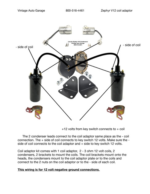 Lincoln V12 coil adaptor kits