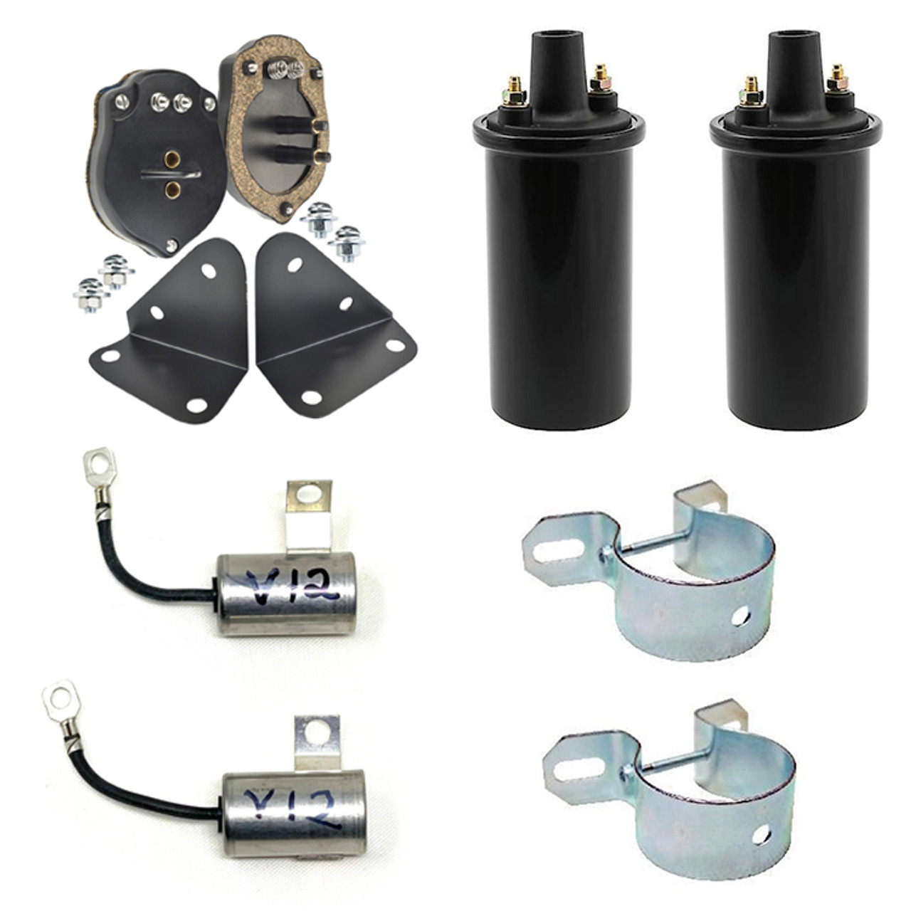1936-1948 - 6V Lincoln Flathead V12 Coil Adapter Kit-V12CA6K