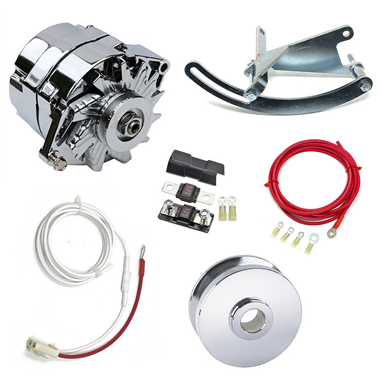 1954-1964 Ford Car Truck Y Block 12 Volt Alternator Chrome