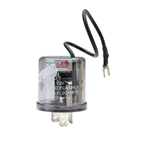 Turn Signal 12 volt 3 Pin Flasher Use with Standard or LED Bulbs - 90651