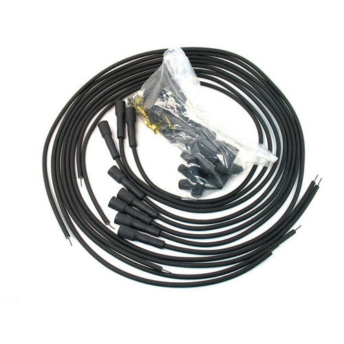 PerTronix 708180 Flame-Thrower Spark Plug Wires 8 cyl Universal 180 Degree Black - 708180