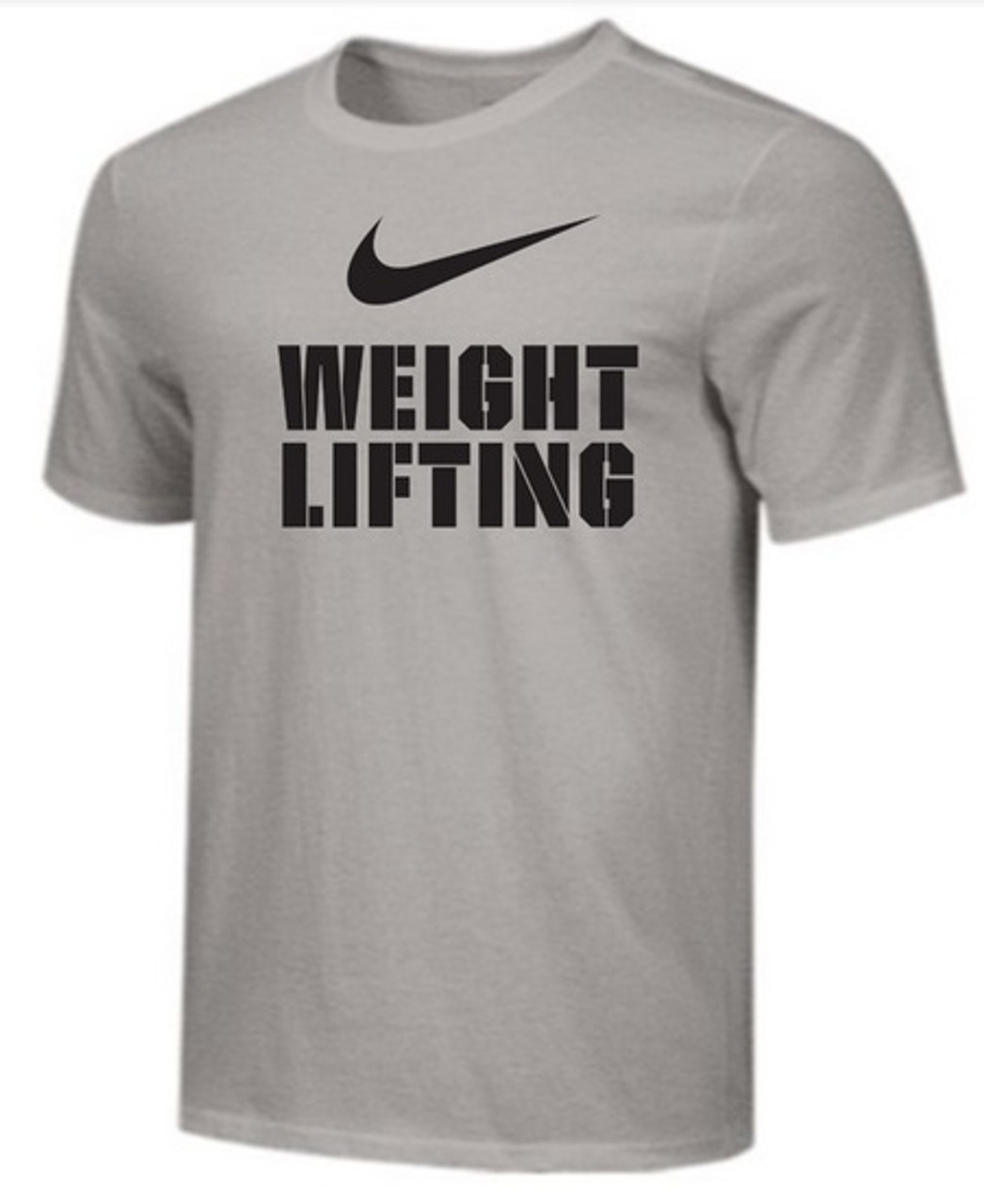 Nike Men S Weightlifting Training Tee Grey Black