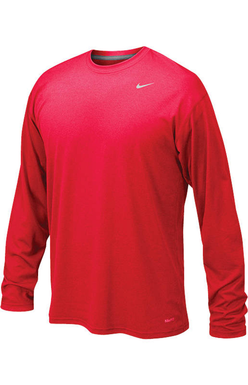 long sleeve red nike shirt