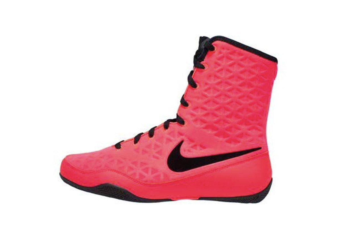 black and red boxing boots