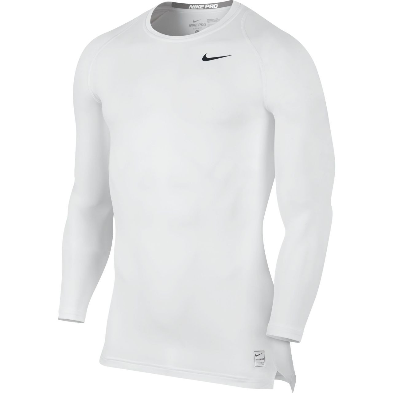 nike pro long sleeve white