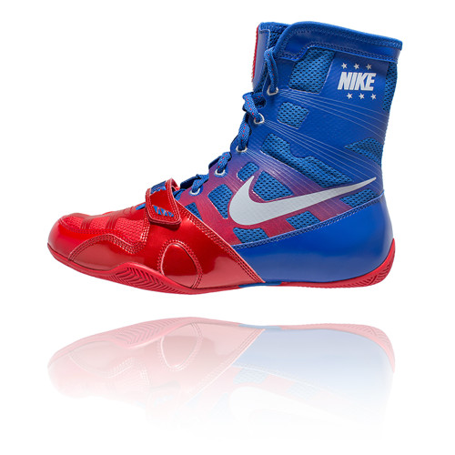 nike hyperko boxing boots blue and white