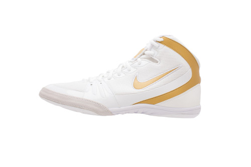 nike inflict 3 white and gold