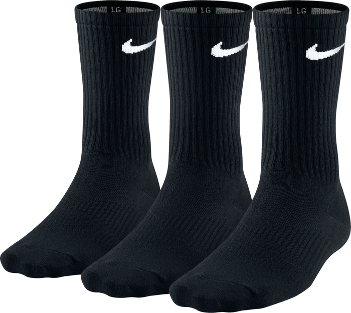 nike crew socks black and white