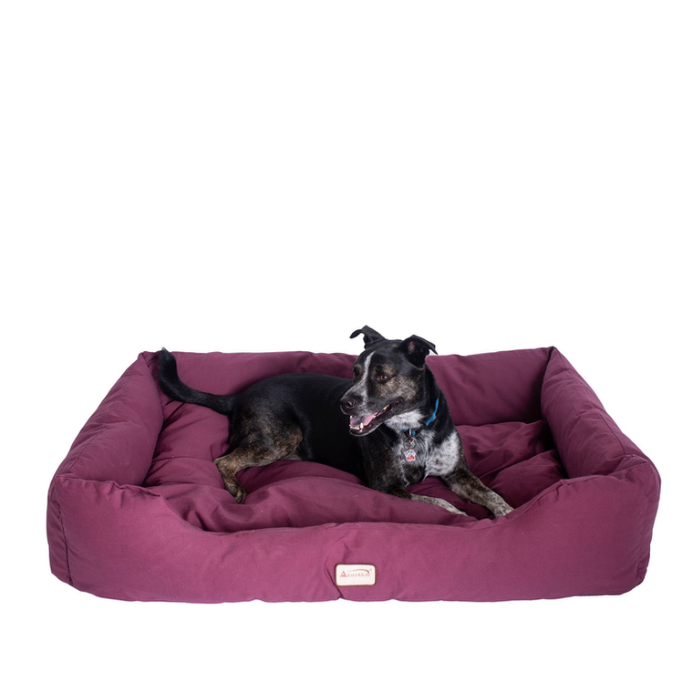 AeroMark International Inc Armarkat Bolstered Dog Bed, Burgundy,In M/L/XL 3 Sizes M