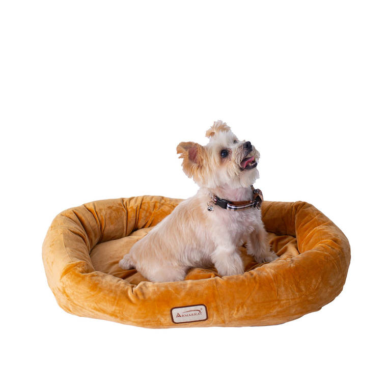 AeroMark International Inc Armarkat Bolstered Pet Bed and Mat, ultra-soft Dog Bed S/M/L S