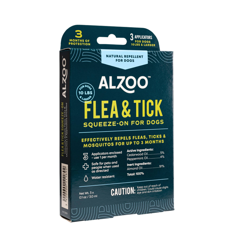 AB7 America, Inc. (ALZOO) ALZOO Plant-Based Flea & Tick Repellent Squeeze-On for Dogs