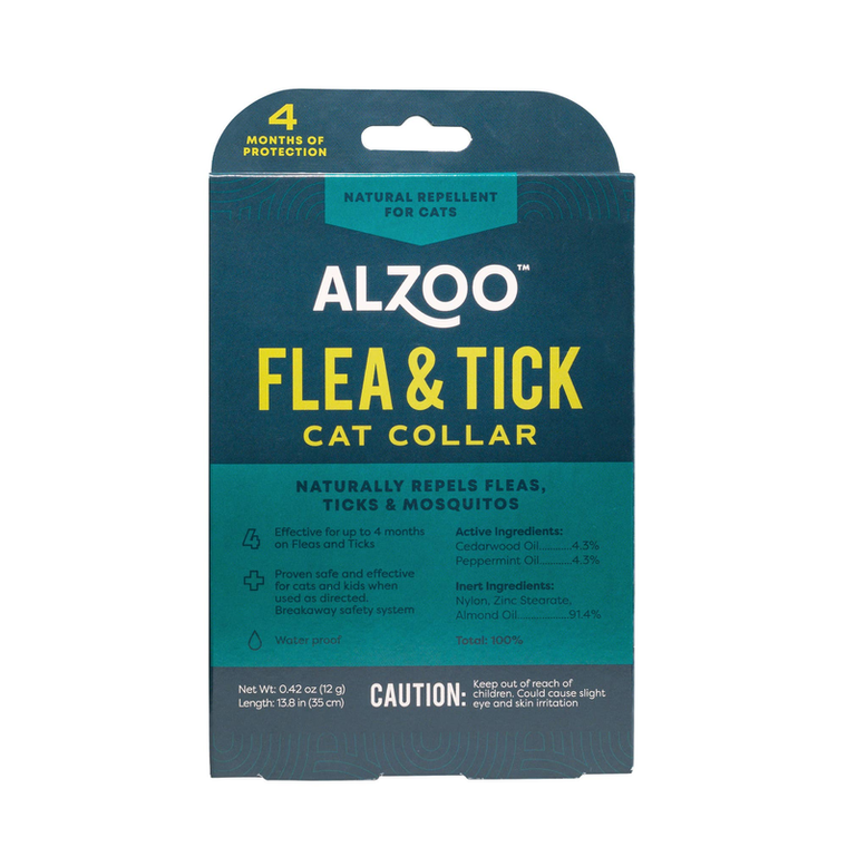 AB7 America, Inc. (ALZOO) ALZOO Plant-Based Flea & Tick Collar Cat One Size Fits All