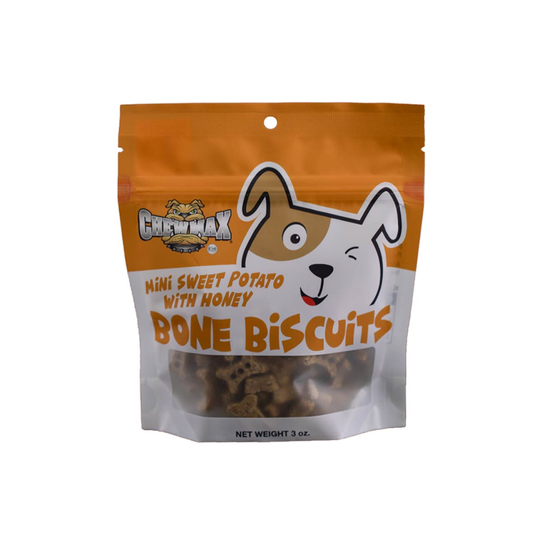 ChewMax Pet Products, LLC Mini Sweet Potato with Honey Bone Biscuits Case- 12