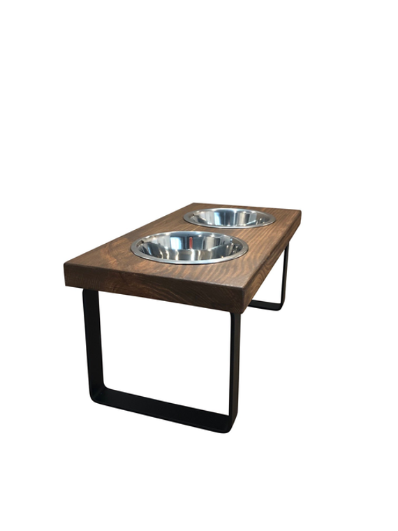 Bearwood Essentials Metal dog bowl feeder 10" Grey