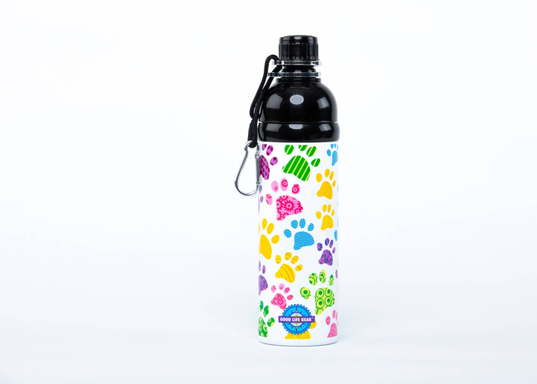M.K. Distributors, Inc. Pet Water Bottle - Patented, BPA Free 24oz Colorful Paws
