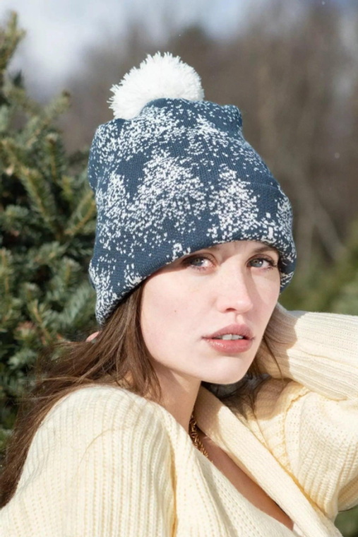 Aria the Fox LLC Siberian Spruce Winter Hat with Pom Pom