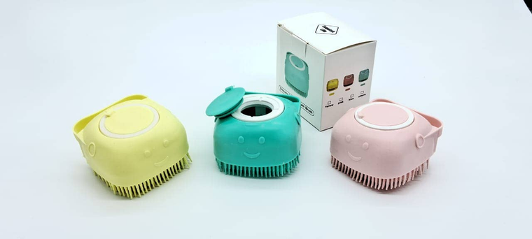 Toys N Treats Box Pamper Shampoo & Massage Brush Teal p_nm9nzgb38c