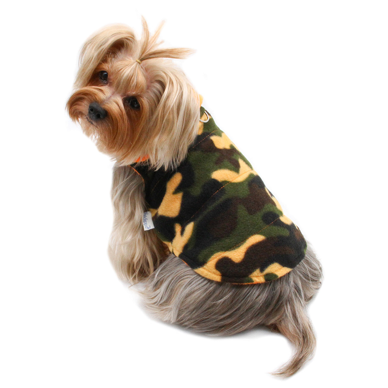 Klippo Pet Inc Camouflage Vest with Ultra Soft Lining XL Green