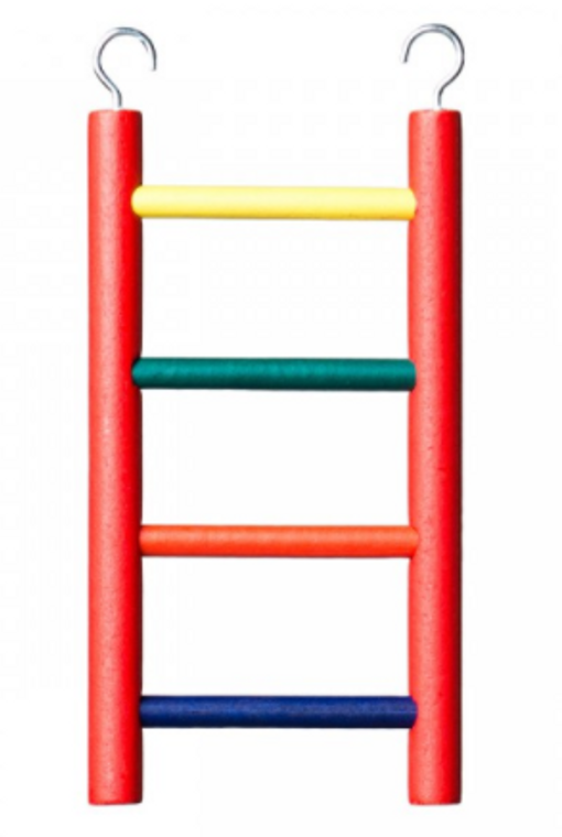 Royal Aquatic Prevue Hendryx 5-rung Wood Bird Ladder - Multi-color