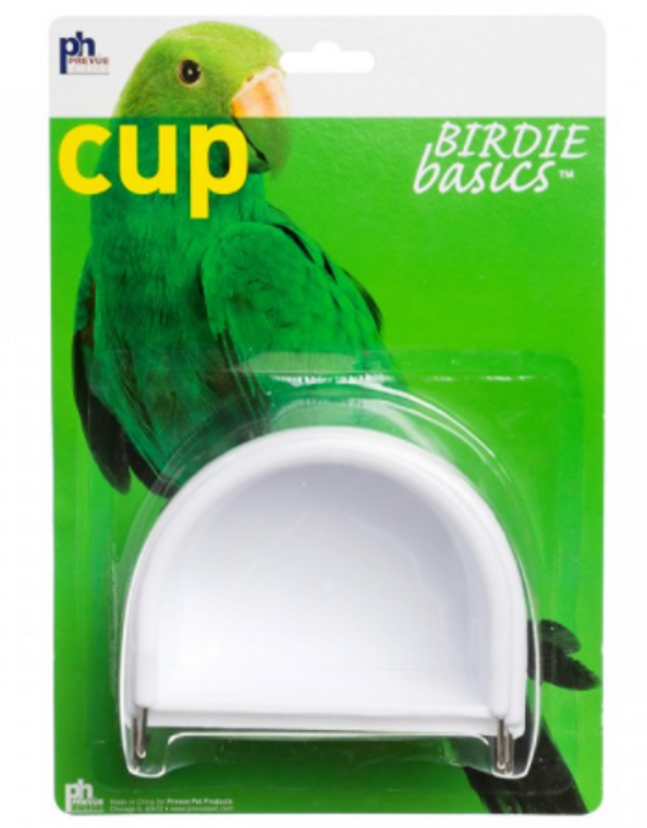 Royal Aquatic Prevue Hendryx Birdie Basics Hanging Half-Round Bird Cage Cup - Large