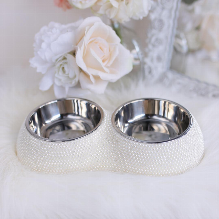 Hello Doggie Inc. Dining Bowl One Size Pearl