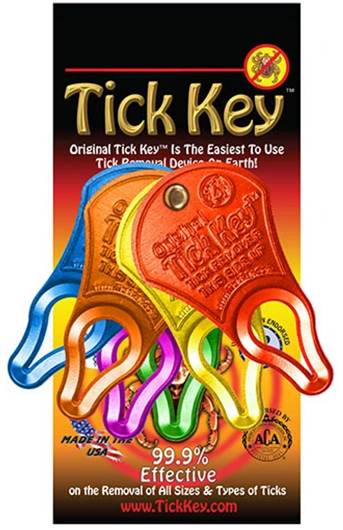 Tipsee Light Co. The Original Tick Key Tick Removal Device - Portable, Safe and Highly Effective Tick Removal Tool - Assorted Colors Multi color