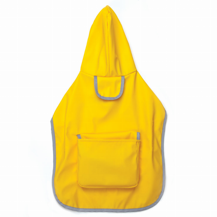 Pet Edge Zack & Zoey Reversible Pocket Raincoat Medium Yellow