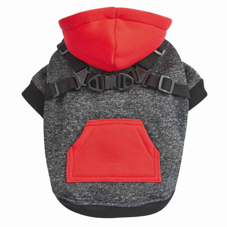 Pet Edge GG Harness Hoodie Xsmall Red