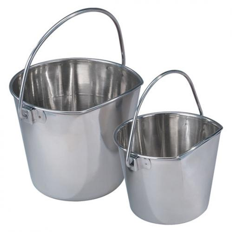 Pet Edge ProSelect Stainless Flat Sided Pail 1qt SS