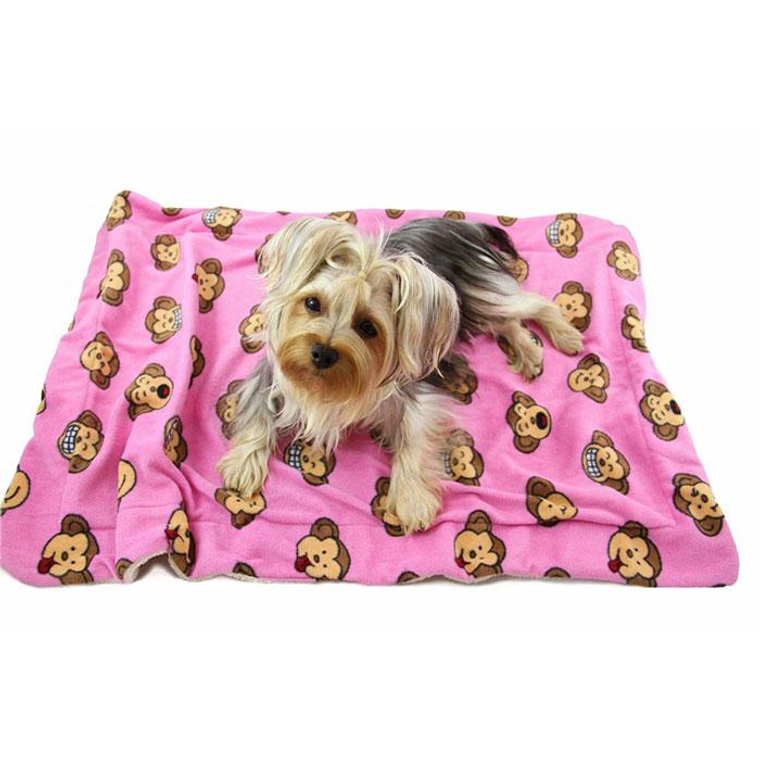 Klippo Pet Inc Silly Monkey Ultra-Plush Blanket Small Pink