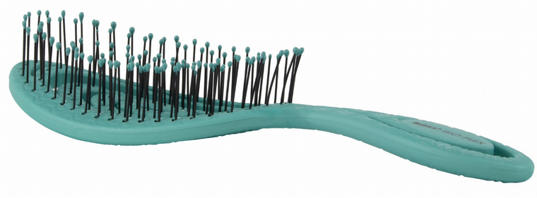 Bass Brushes Bass Brushes- The BIO-FLEX Swirl Detangling Pet Brush Swirl Shape Teal