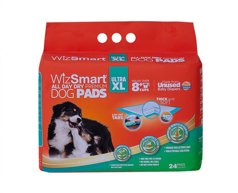 Petix Company, LLC WizSmart All Day Dry Dog Pads Ultra XL 24 Count 24 Count (Ultra XL)
