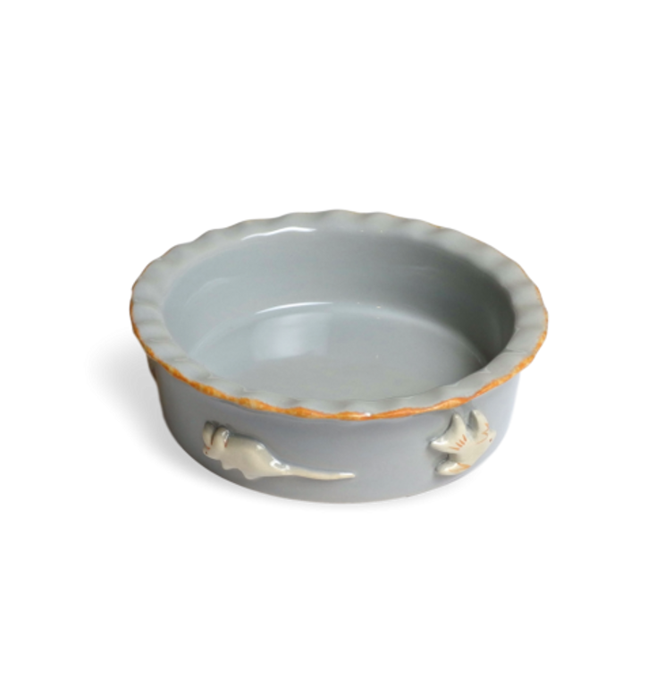 Carmel Ceramica Cat Bowl Small French Grey